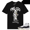 A J 11 DMP Gratitude Sneaker Match Tshirt Black Young CEO Bear Mascot