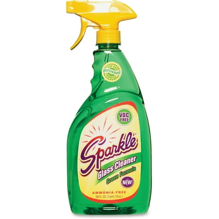 Green Formula Glass Cleaner, 26oz Spray Bottle