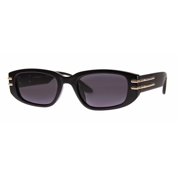 A.J. Morgan Eyewear Trendy Rectangular Sunglasses with a Metal Design, Black, 52mm