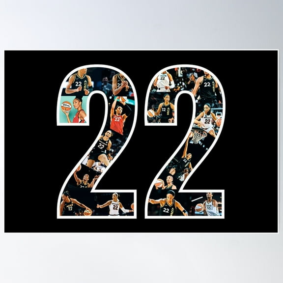 A'Ja 22 Wilson (White) Poster Wall Art, Modern Wall Decor For Living Room Bedroom, 8x12 UNFRAMED