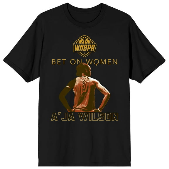 A'Ja Wilson MVP 2024 Women's Black Crew Neck Short Sleeve Tee-Medium