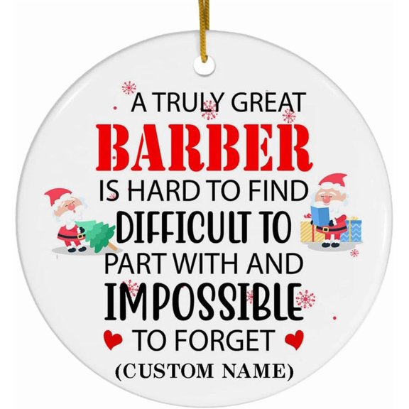 A Job Made Us Coworkers Funny Ornament - Keepsake for Work Bestie for Women Exchange - Barber Ornament w8Osaa (Barber)