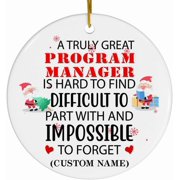 A Job Made Us Coworkers Funny Ornament - Keepsake for Work Bestie for Women Exchange - Program Manager Ornament HOShjZ Program Manager