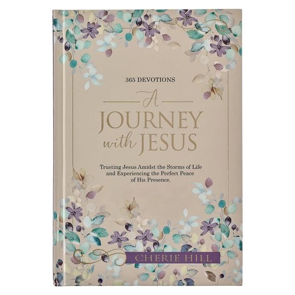 Pre-Owned A Journey with Jesus 365 Devotions for Women, Purple Floral Hardcover