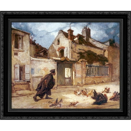 A Judge Going to Court 23x20 Black Ornate Wood Framed Canvas Art by Couture, Thomas