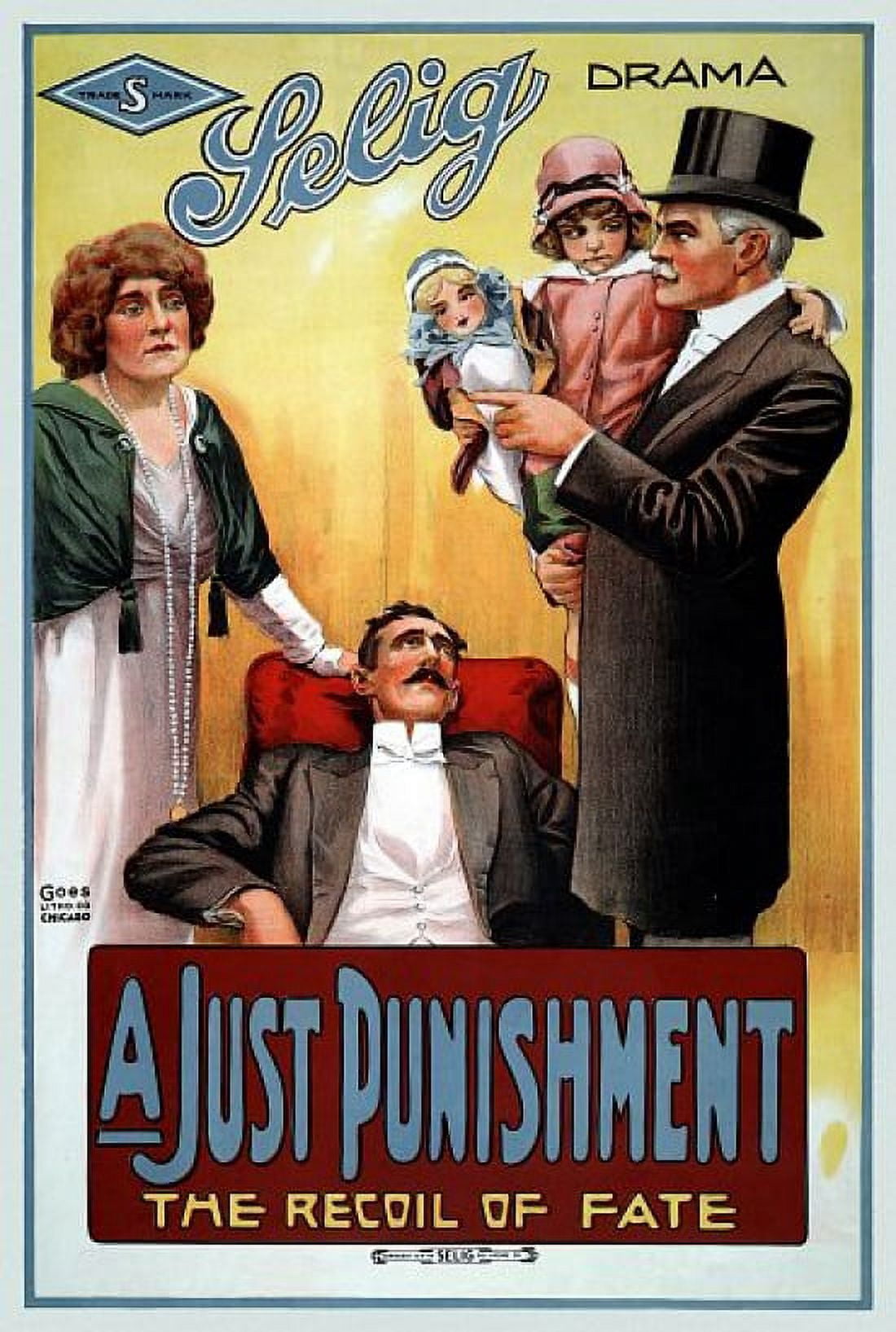 A Just Punishment Selig Movie 1914 Canvas Art - (18 x 24)