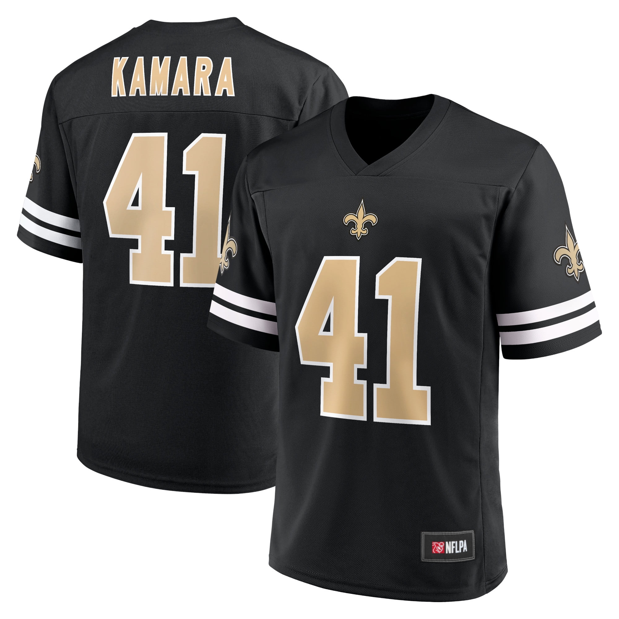 Men s Fanatics Branded Alvin Kamara Black New Orleans Saints Replica Player Jersey Walmart