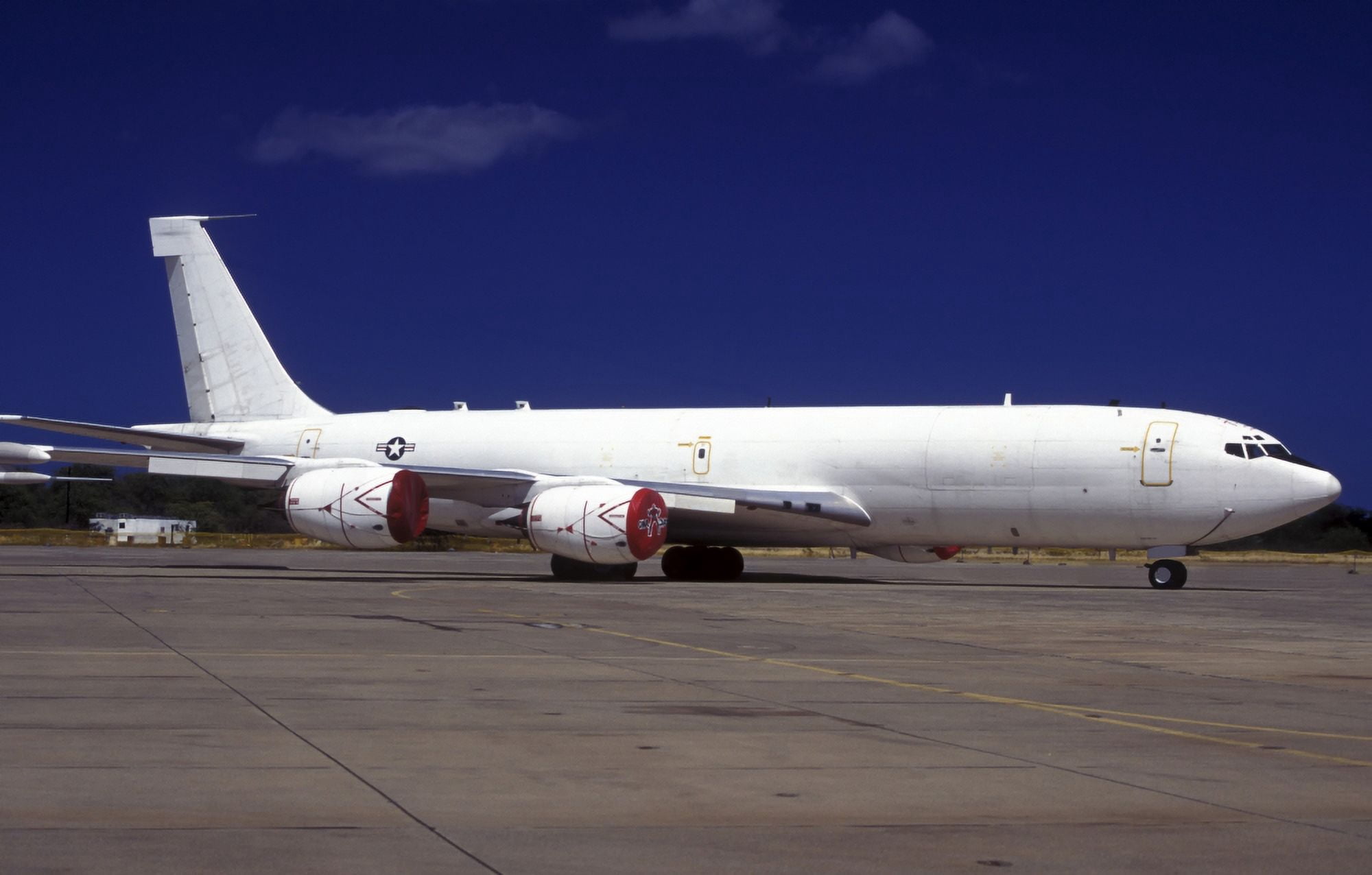 A KC-135 Stratotanker at Hickham Air Force Base Canvas Art - Michael WoodStocktrek Images (35 x 23)