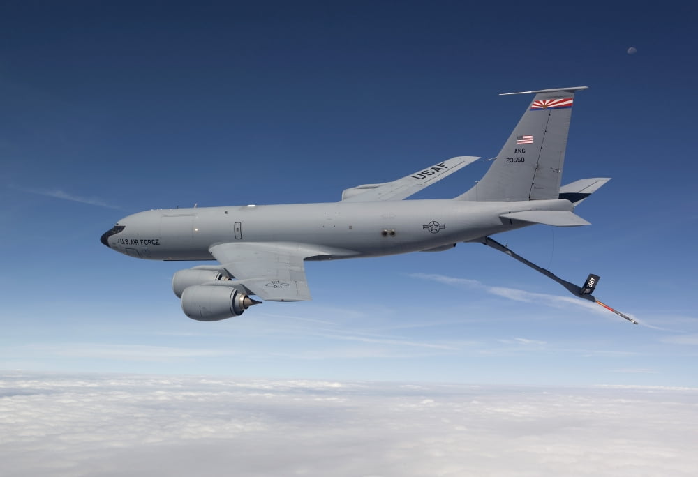 A KC-135R flies a training mission over Arizona Canvas Art - HIGH-G ProductionsStocktrek Images (18 x 12)