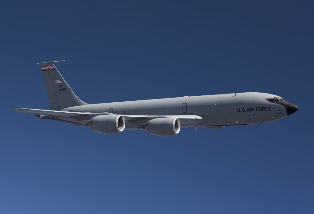 A KC-135R flies a training mission over Arizona Canvas Art - HIGH-G ProductionsStocktrek Images (18 x 12)