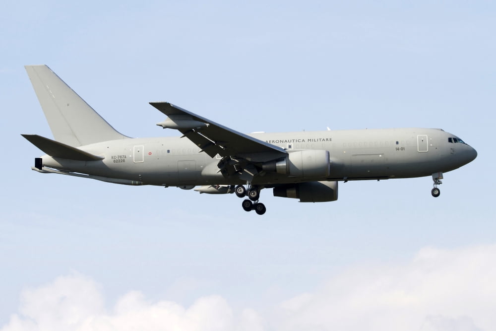 A KC-767 tanker of the Italian Air Force Canvas Art - Luca NicolottiStocktrek Images (35 x 23)