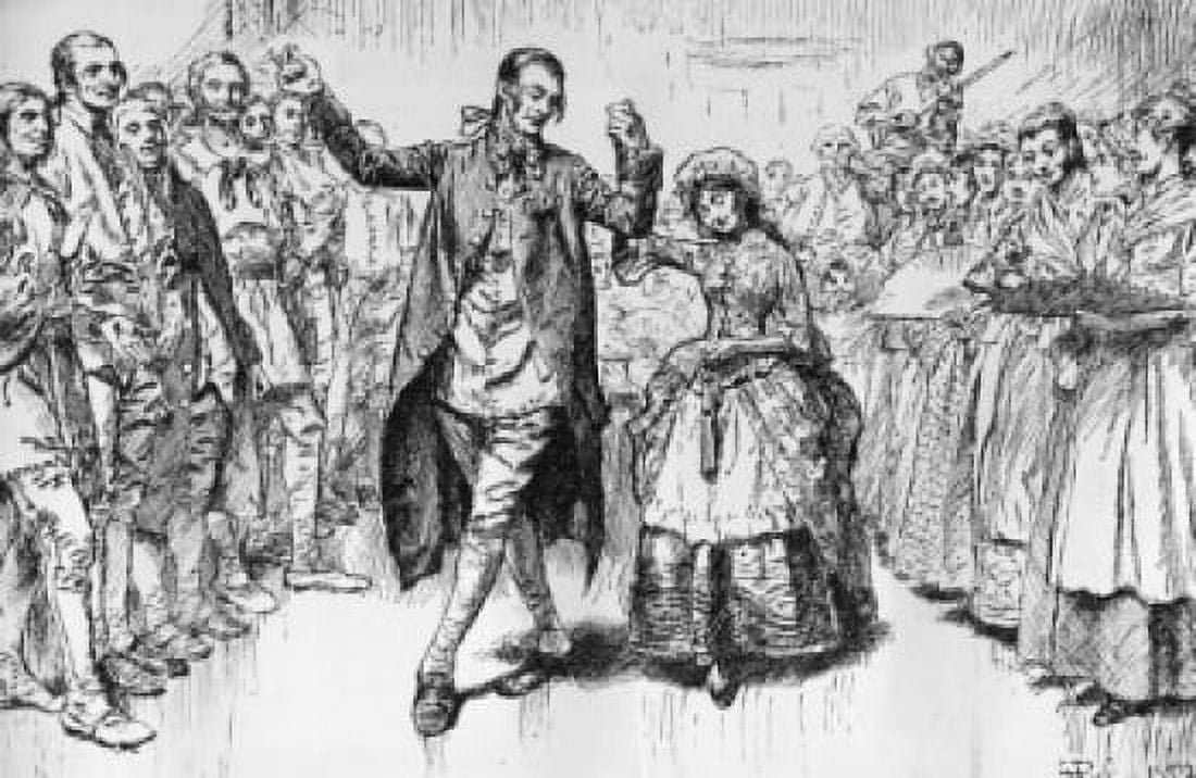 A Kentucky Wedding by Howard Pyle lithograph (1883) 1853-1911 Canvas Art - Howard Pyle (18 x 24)