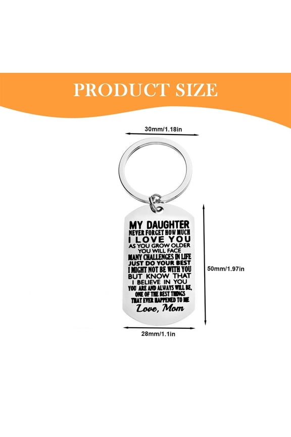 A Keychain My Never Forget How Much I Love You Stainless Keychain My Letter Stainless Keychain For From Mom Dad