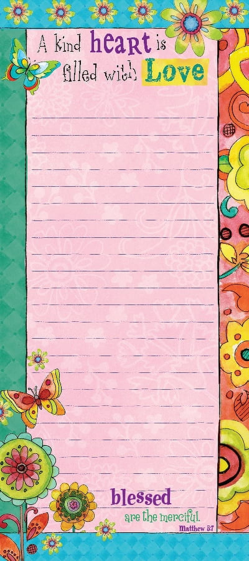 A Kind Heart Is Filled With Love List Pad