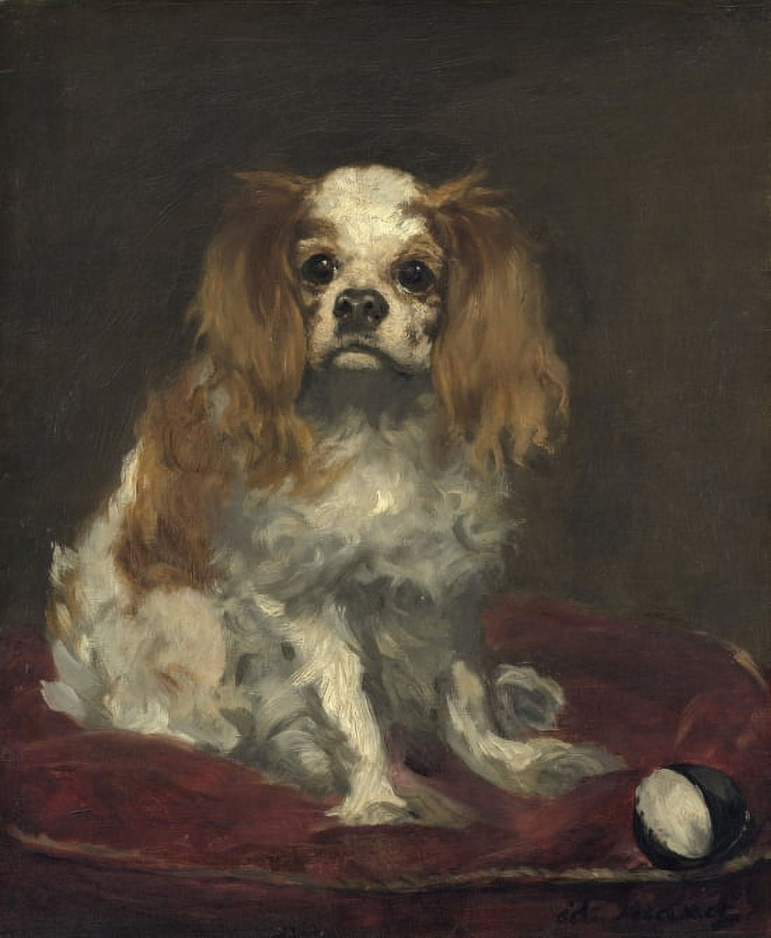 A King Charles Spaniel Canvas Art - Edouard Manet (18 x 24)