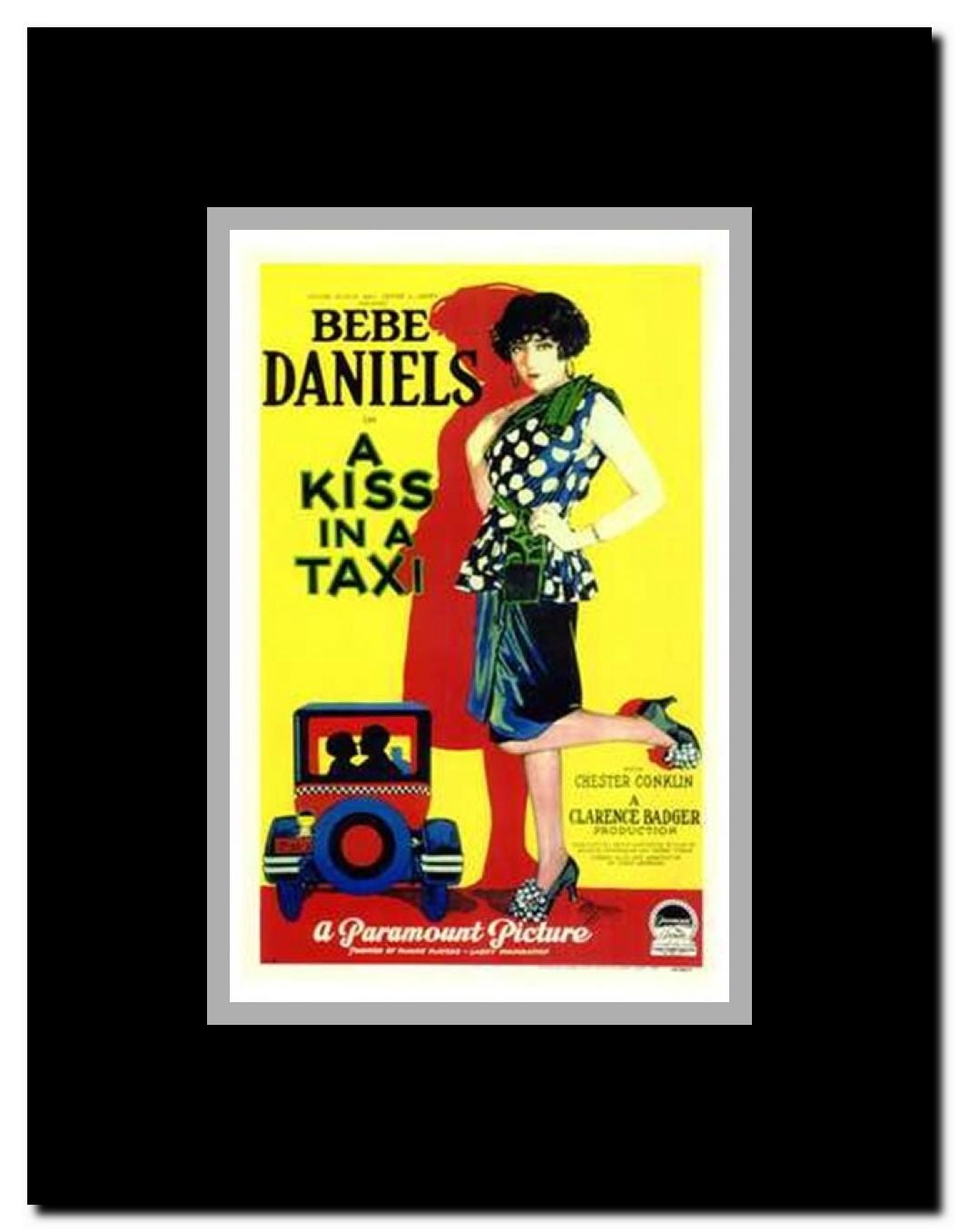 A Kiss in a Taxi Framed Movie Poster
