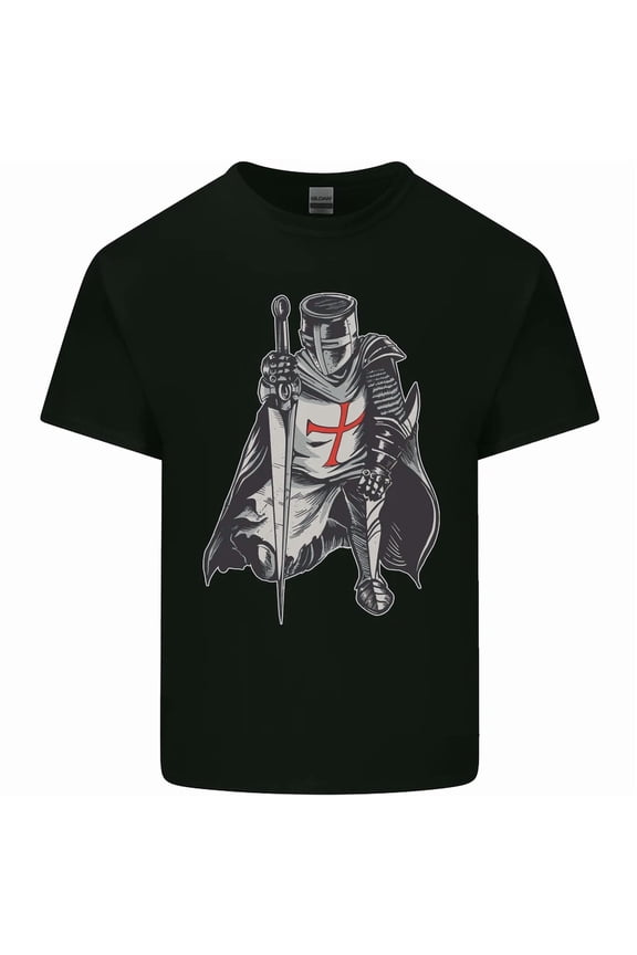 A Knights Templar St Georges Day England Historic Crusader Cotton Tee,for unisex up to 5XL