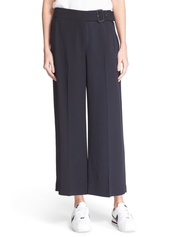A.L.C. Women's Emily Navy Gaucho Belted Pants (8)