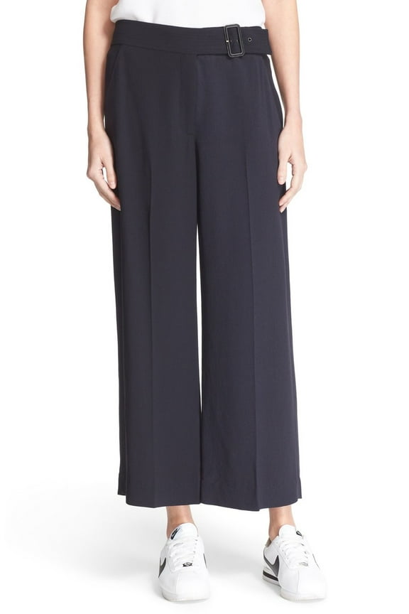 A.L.C. Women's Emily Navy Gaucho Belted Pants (8)