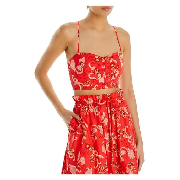 A.L.C. Womens Ruched Side Zipper Cropped