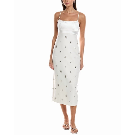 A.L.C. womens Alana Midi Dress, 8, White