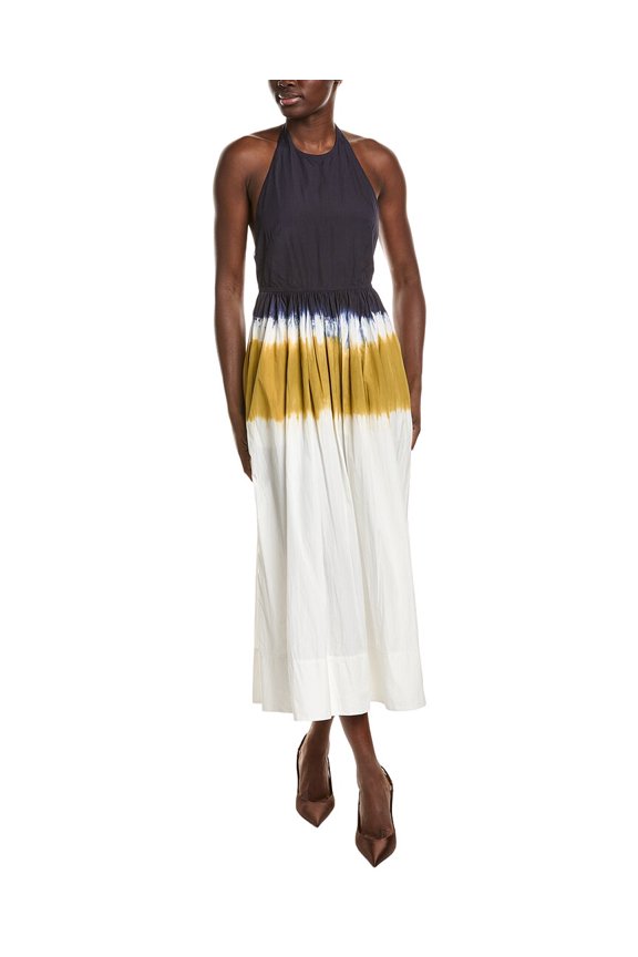 A.L.C. womens Blake Midi Dress, 8, Navy