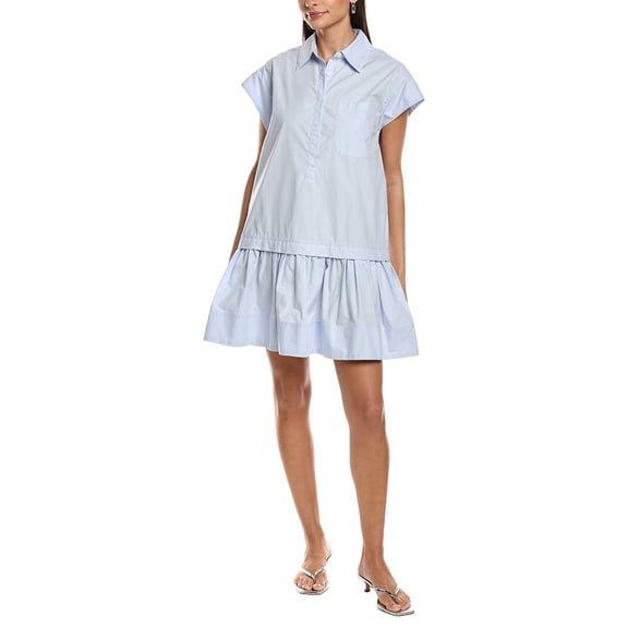 A.L.C. womens  Brock Shirtdress, l, Blue