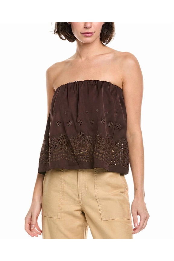 A.L.C. womens Dalia Tube Top, xs, Black