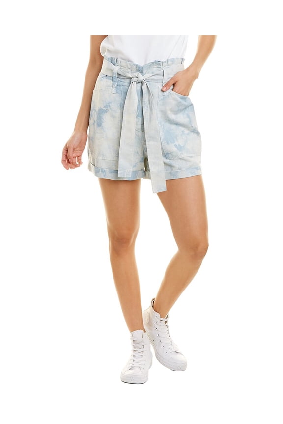 A.L.C. womens  Davidson Linen-Blend Short, 00, Blue