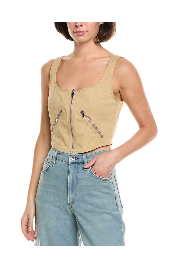 A.L.C. womens Dea Top, 8, Beige