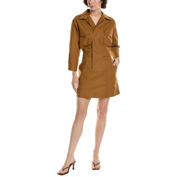 A.L.C. womens  Evan Mini Dress, 6, Brown