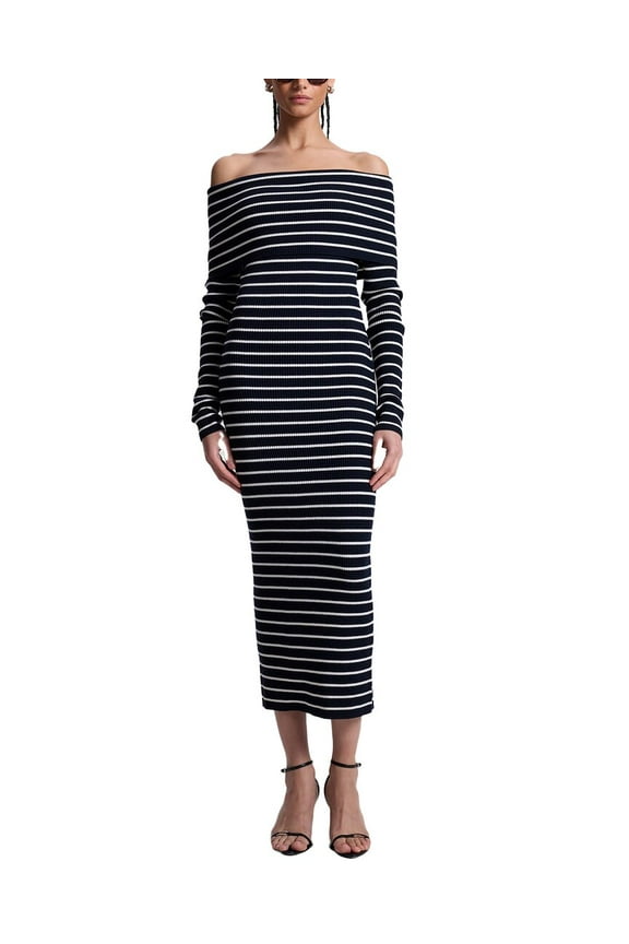 A.L.C. womens  Evelyn Wool-Blend Dress, xs, Blue