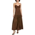 thumbnail image 1 of A.L.C. womens  Harper Midi Dress, 14, Brown, 1 of 3