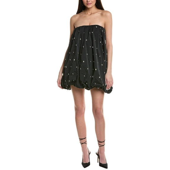 A.L.C. womens Holly Bubble Mini Dress, 2, Black