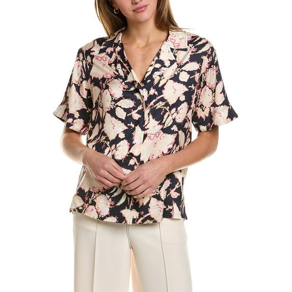 A.L.C. womens Ian Top, L, Blue
