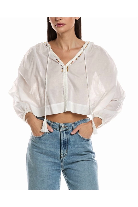 A.L.C. womens Jodie Top, l, White