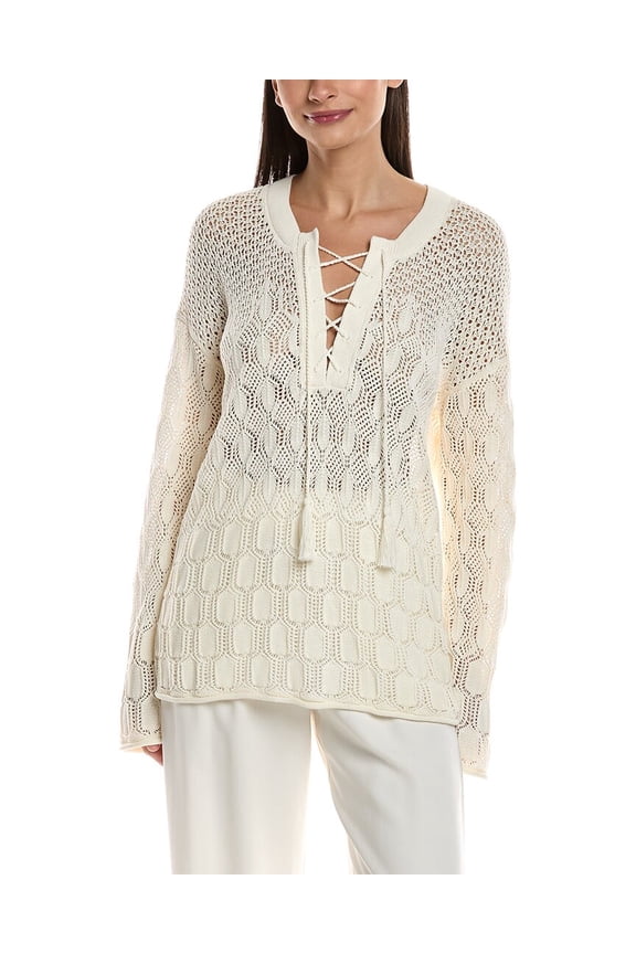 A.L.C. womens  Keri Silk-Blend Sweater, s, White