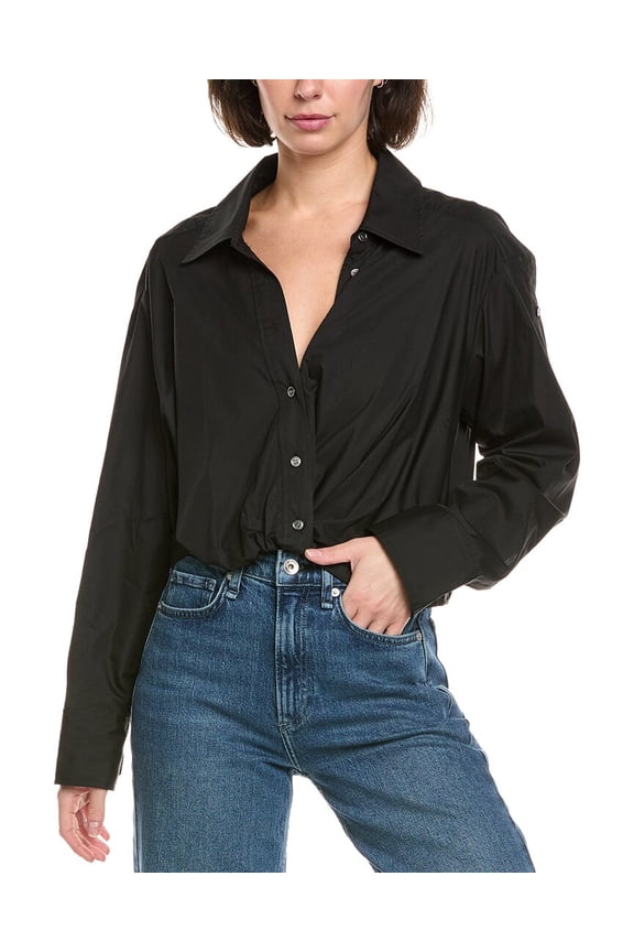 A.L.C. womens Leo Top, 8, Black