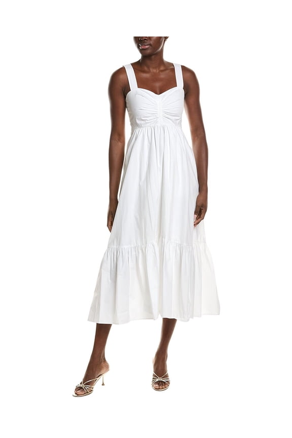 A.L.C. womens Lilah II Midi Dress, 4, White