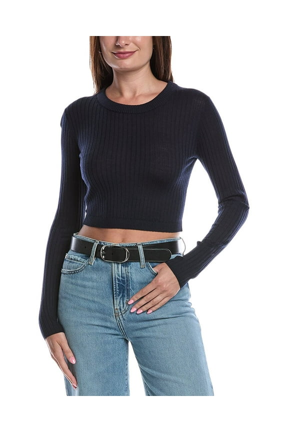 A.L.C. womens Lina Wool Top, XL, Blue