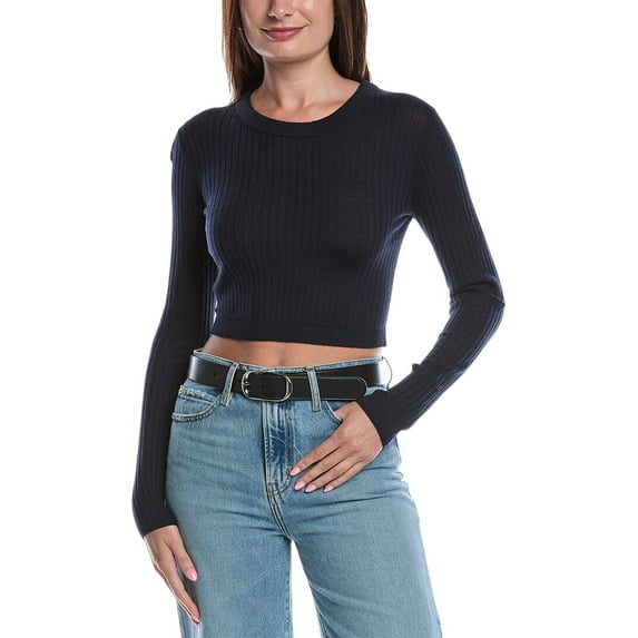 A.L.C. womens Lina Wool Top, m, Blue