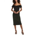 thumbnail image 1 of A.L.C. womens  Nora Linen-Blend Midi Dress, 4, Black, 1 of 3
