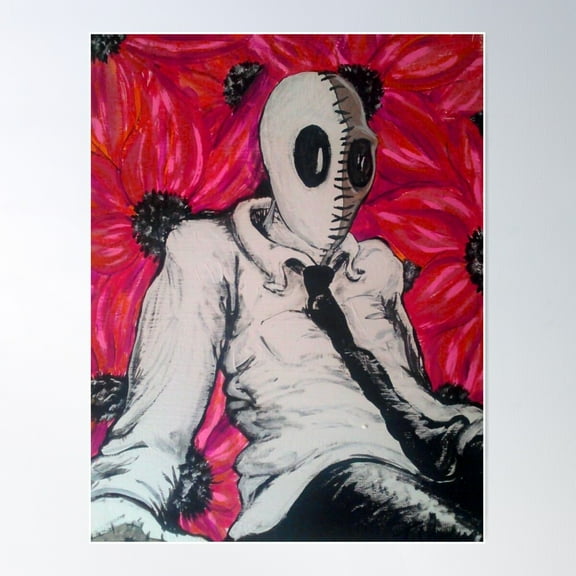 A.L.Ex With Poppies Poster Wall Art, Modern Wall Decor For Living Room Bedroom, 12x18 UNFRAMED