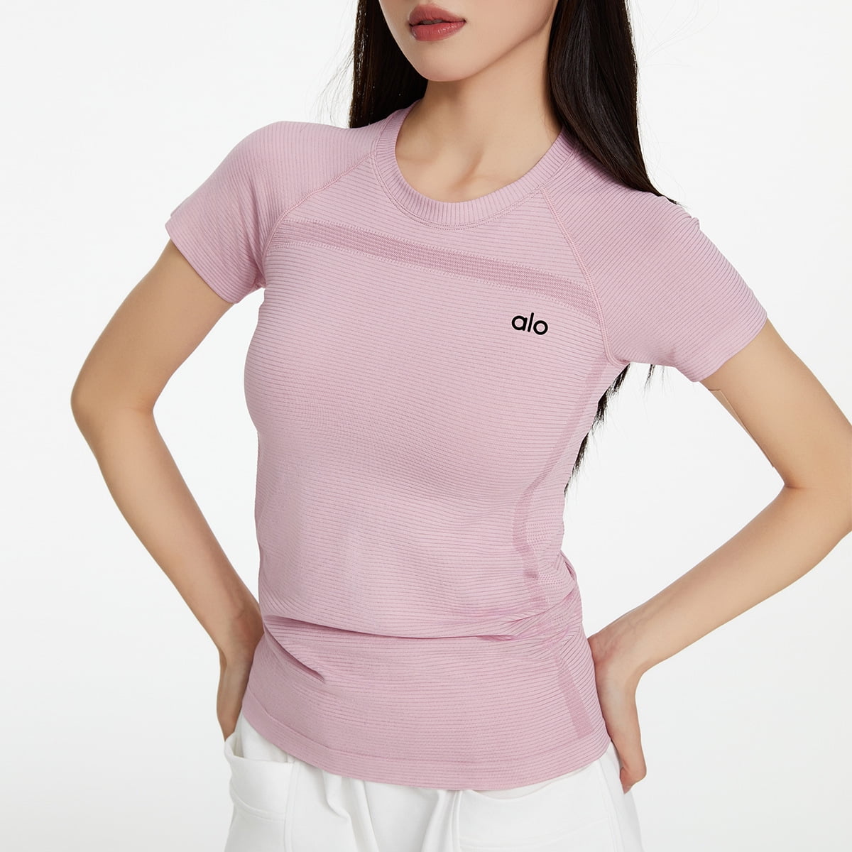 A-L-O YOGA Quick-Dry Yoga Shirt for Women Running Workout Shirts