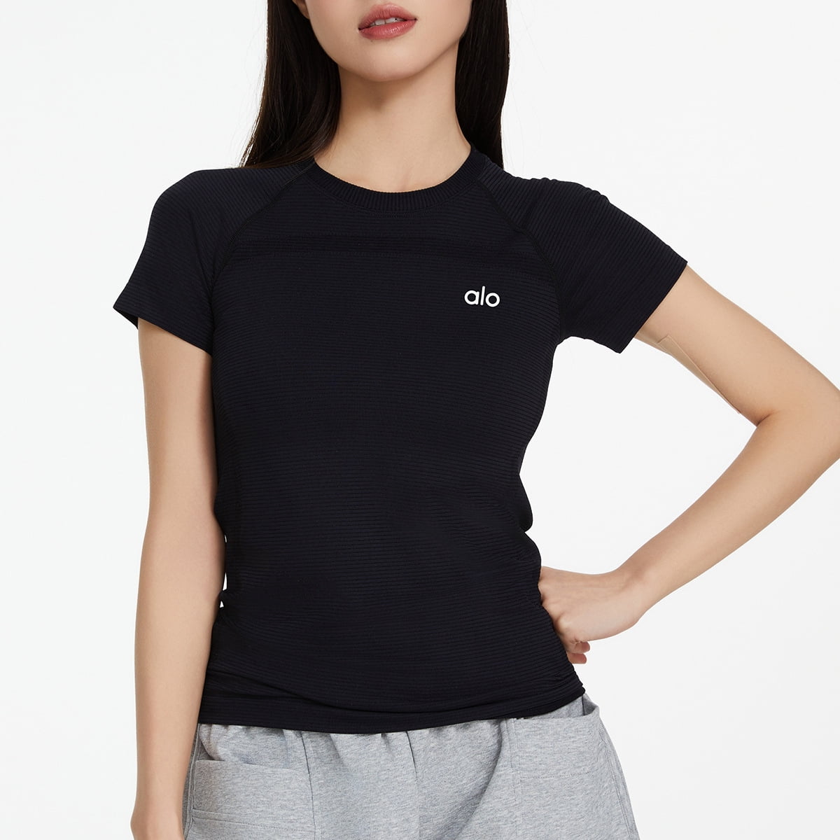 A-L-O YOGA Quick-Dry Yoga Shirt for Women Running Workout Shirts