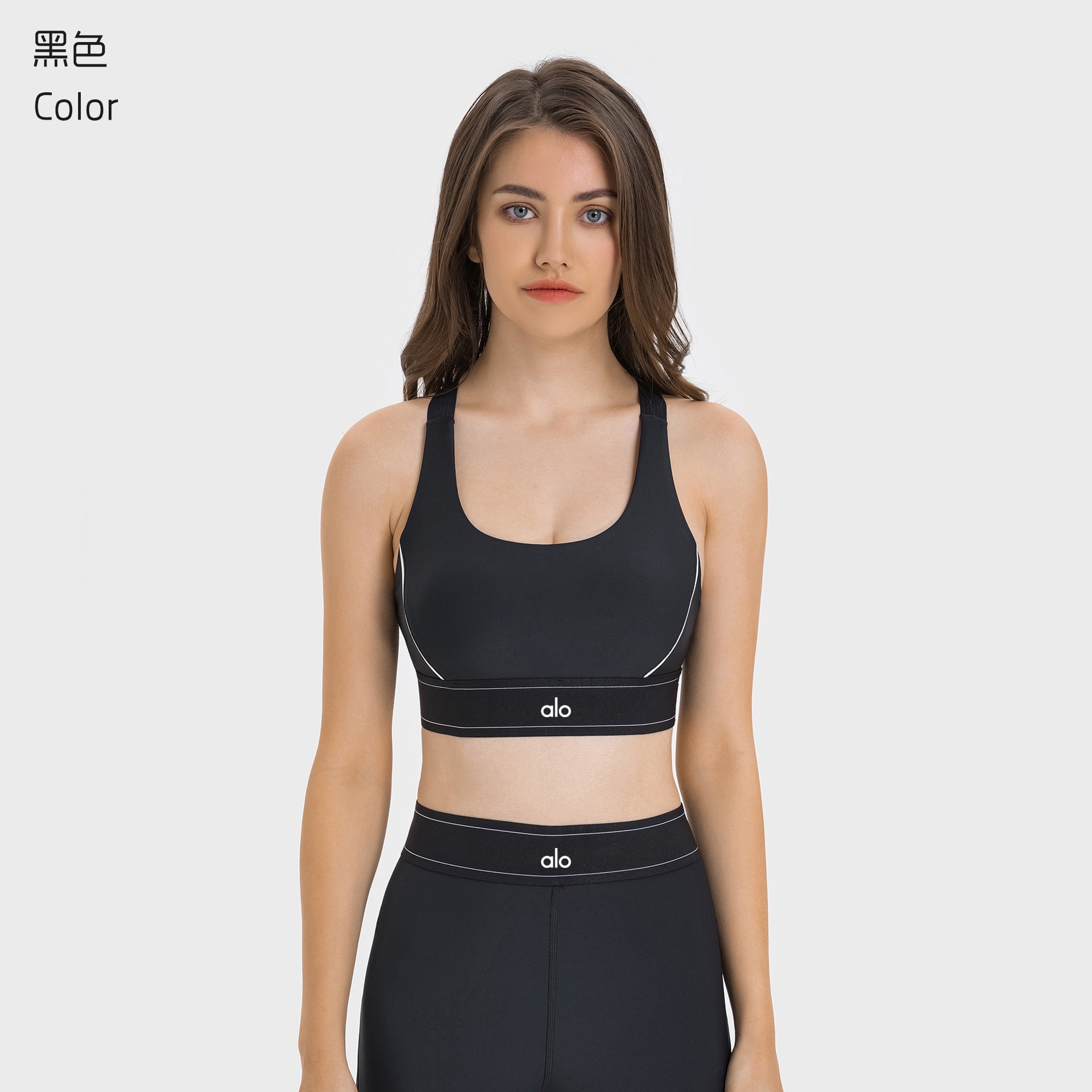 A-L-O Yoga Sets Two Piece Moisture-Wicking Workout Set for Women - Gym, Fitness, Running, Yoga Sportswear，Pilates Outfits