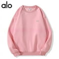 thumbnail image 1 of A-L-O yoga Outfit Unisex Hooded Sweatshirt 3Ddimensional Logo Loose Pocket CasualTop, 1 of 9