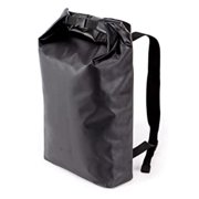 A-LAB | Model B | Black Waterproof Bicycle Backpack | Messenger Backpack | Courier Backpack Made of Robust Truck Tarpaulin 25 l with Extra Sleeve for 15"Laptop