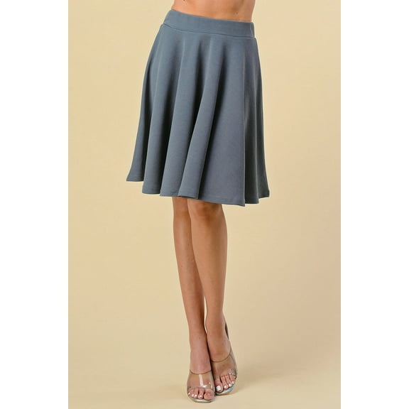 A LINE FLARED KNEE LENGTH MIDI SKIRT