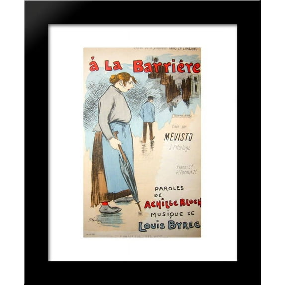 A La Barriere 20x24 Framed Art Print by Theophile Steinlen